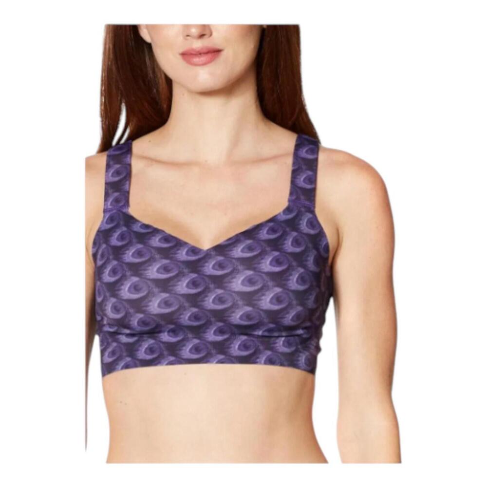 Rhonda Shear Purple Abstract-Print Wireless Bralette